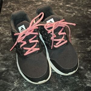 Adidas Women's Charcoal and Pink Sneakers Cloud foam